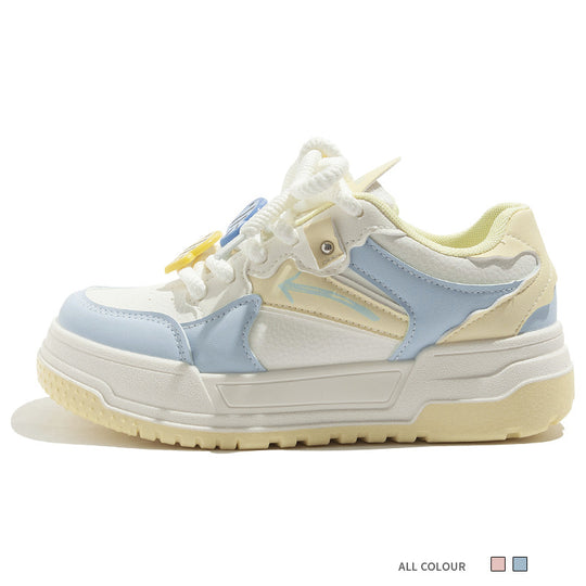 Damen Sportliche Plattform Sneakers mit atmungsaktiver Oberfläche und einzigartigem Design R&B