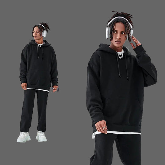 Damen Komfortables Hoodie- und Jogginganzug-Set R&B