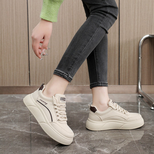 Damen modische Sneakers mit hohem Plateau und atmungsaktiver Oberfläche R&B