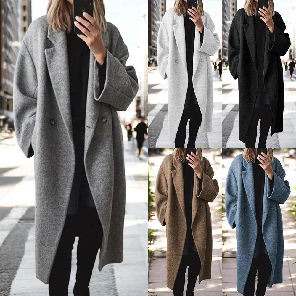 Damen oversized Wollmantel R&B