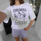 Damen T-Shirt mit coolem Grafikprint und lässiger Passform R&B