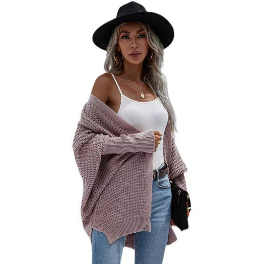 Damen luftige Strickjacke mit offenes Design und feiner Maschenstruktur R&B