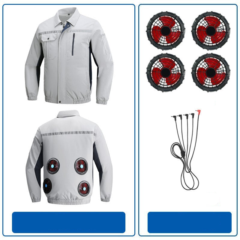 Herren nan atmungsaktive Arbeitsjacke mit integrierten Rückenlüftern und reflektierenden Streifen R&B