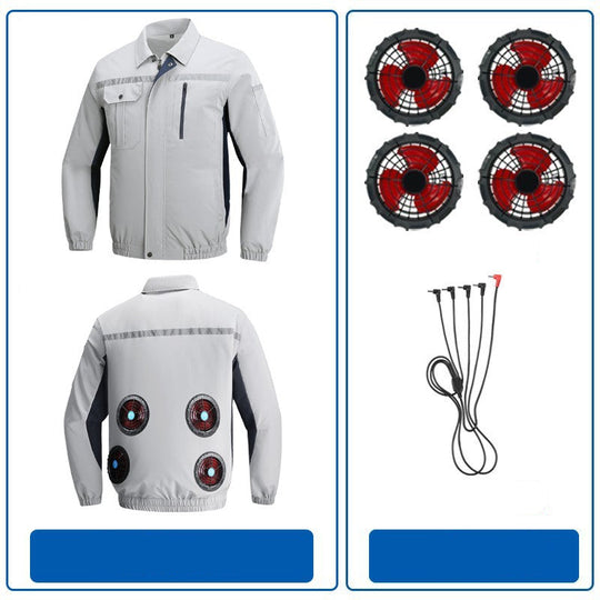 Herren nan atmungsaktive Arbeitsjacke mit integrierten Rückenlüftern und reflektierenden Streifen R&B
