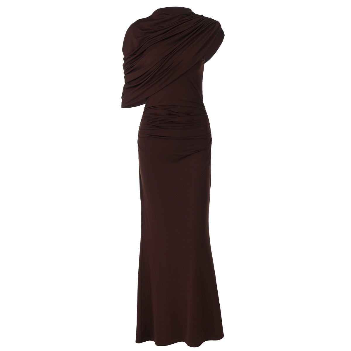 Damen Elegantes Maxi-Kleid mit drapiertem Oberteil R&B