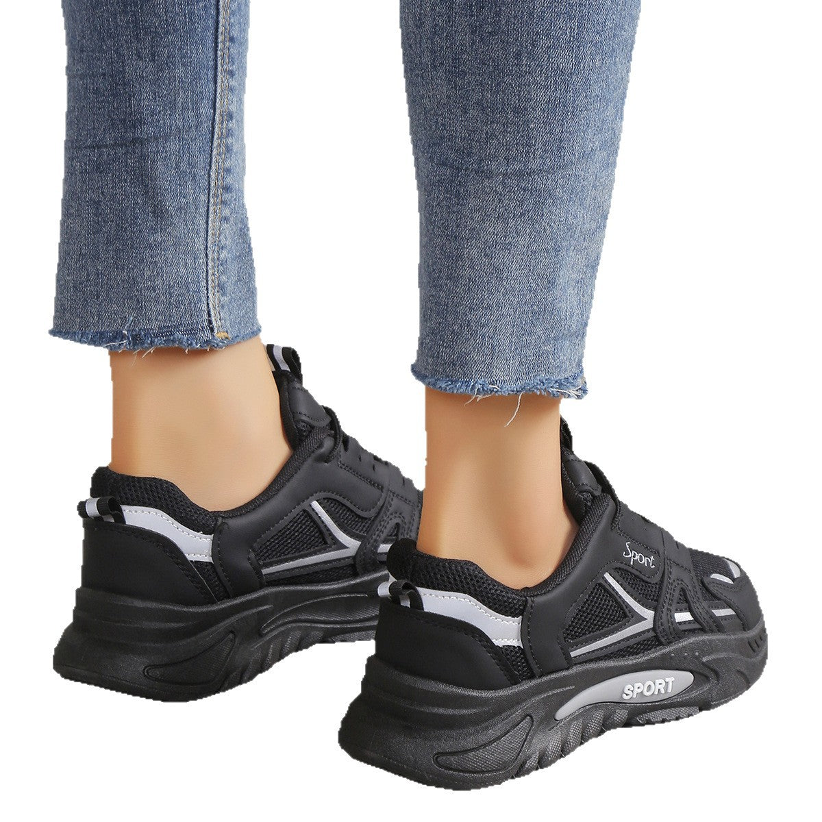 Damen Sportliche Sneakers mit flexibler Laufsohle und atmungsaktivem Obermaterial R&B