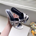 Damen elegante Plateau-Mules mit modischen Schnallen R&B