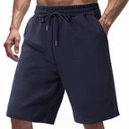 Herren nan knielange Textur-Badeshort mit elastischem Kordelbund und seitlichen Eingrifftaschen R&B