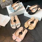 Damen Slingback-Pumps mit modischem Knoten-Detail und komfortablem Absatz