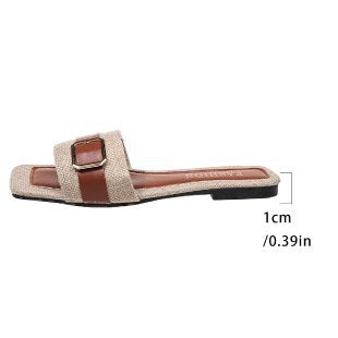 Damen Elegante Slides mit verstellbarem Schnallen-Detail R&B