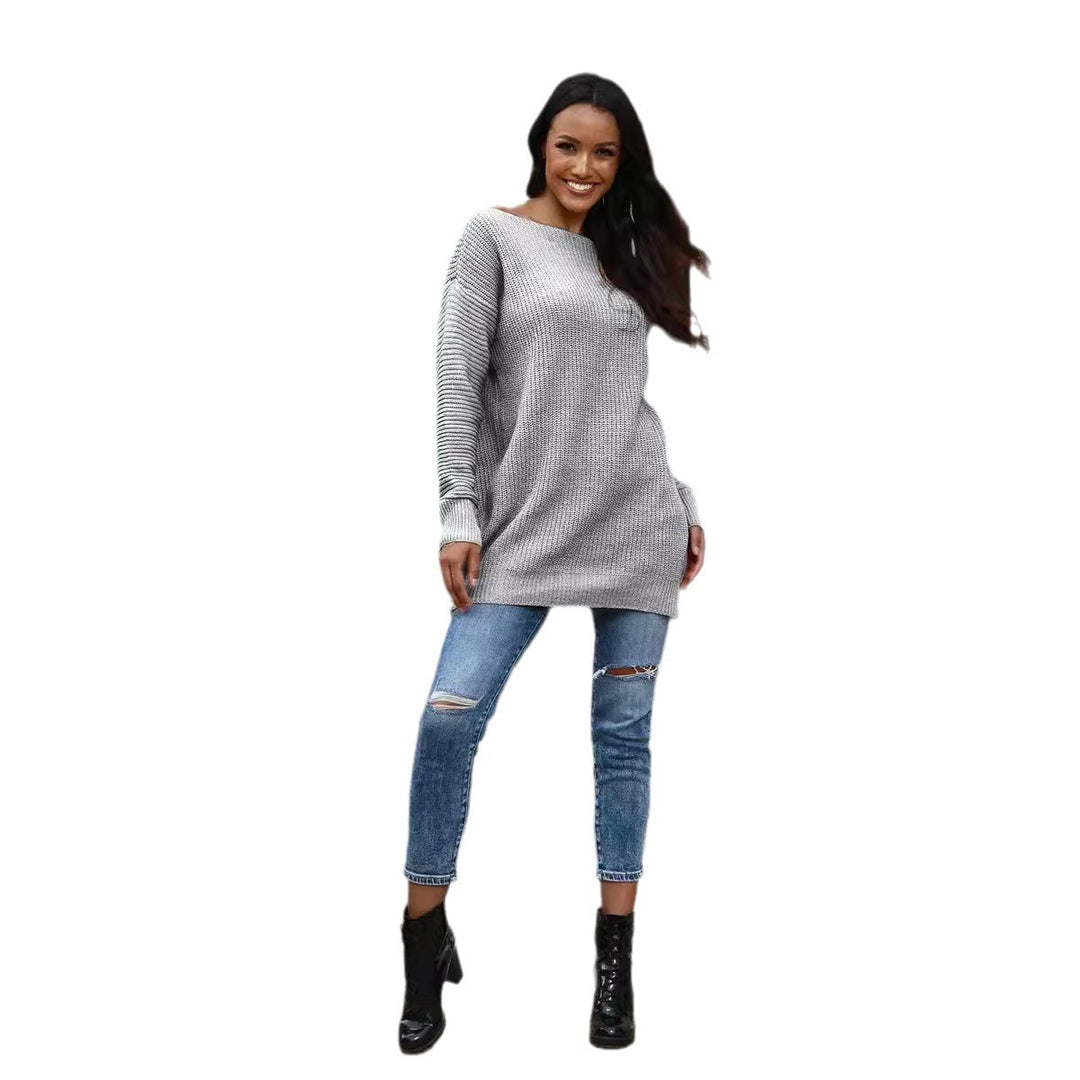 Damen Oversized Strickpullover mit weichem Strukturmuster R&B