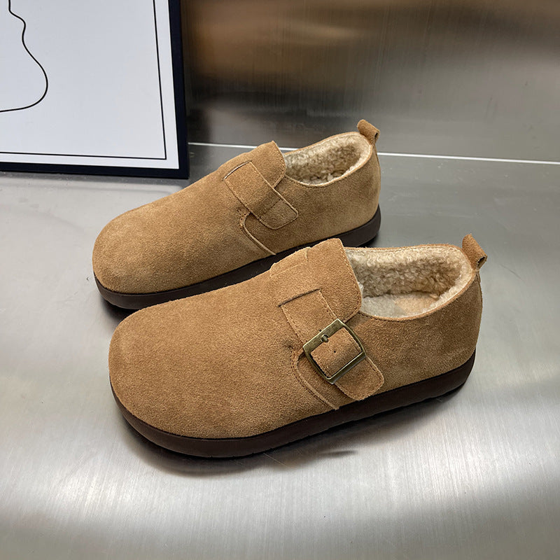 Damen Komfortable Clogs aus weichem Wildleder mit kuscheligem Innenfutter R&B