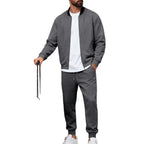 Herren nan sportlicher Freizeitanzug aus weicher Baumwollmischung mit Reißverschlussjacke und elastischer Jogginghose R&B