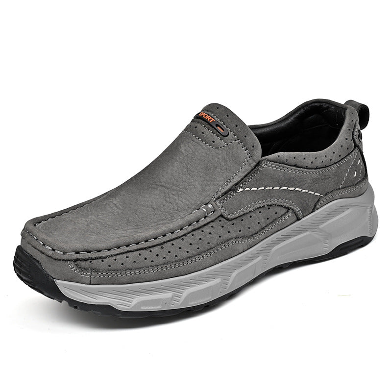 Damen Komfortable Leder Slipper mit atmungsaktiven Perforationen R&B