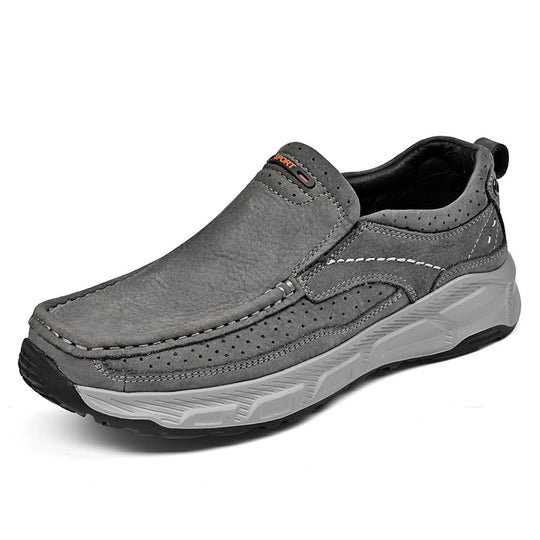 Damen Komfortable Leder Slipper mit atmungsaktiven Perforationen R&B