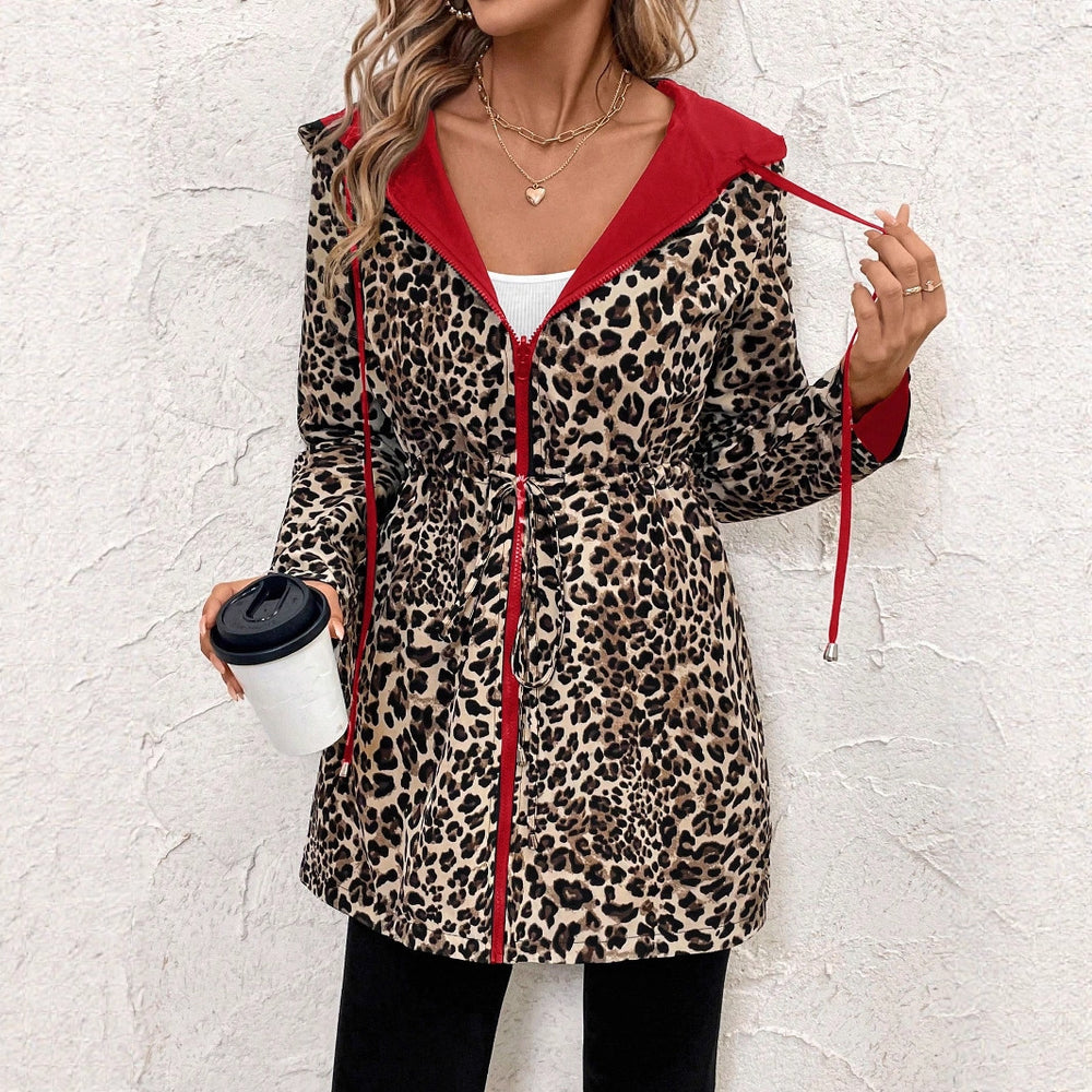 Damen Leichtgewichtige Kapuzenjacke mit tierischem Muster R&B