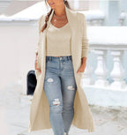 Damen Strickmantel mit elegantem offenen Schnitt R&B