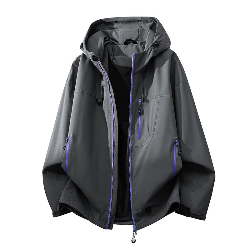 Damen technische Outdoorjacke mit multifunktionalen Taschen und verstellbarem Kapuzensystem R&B