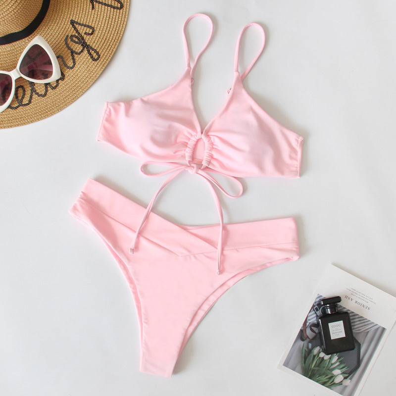 Damen Sportives Bikini-Set mit verstellbaren Trägern R&B