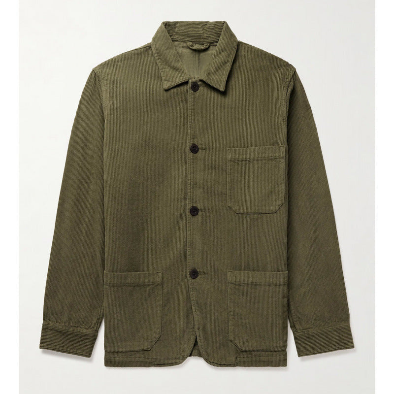 Damen lässige Cordjacke mit praktischen Taschen R&B