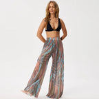 Damen Leggings aus luftiger, transparenter Stoffqualität mit exotischem Muster R&B