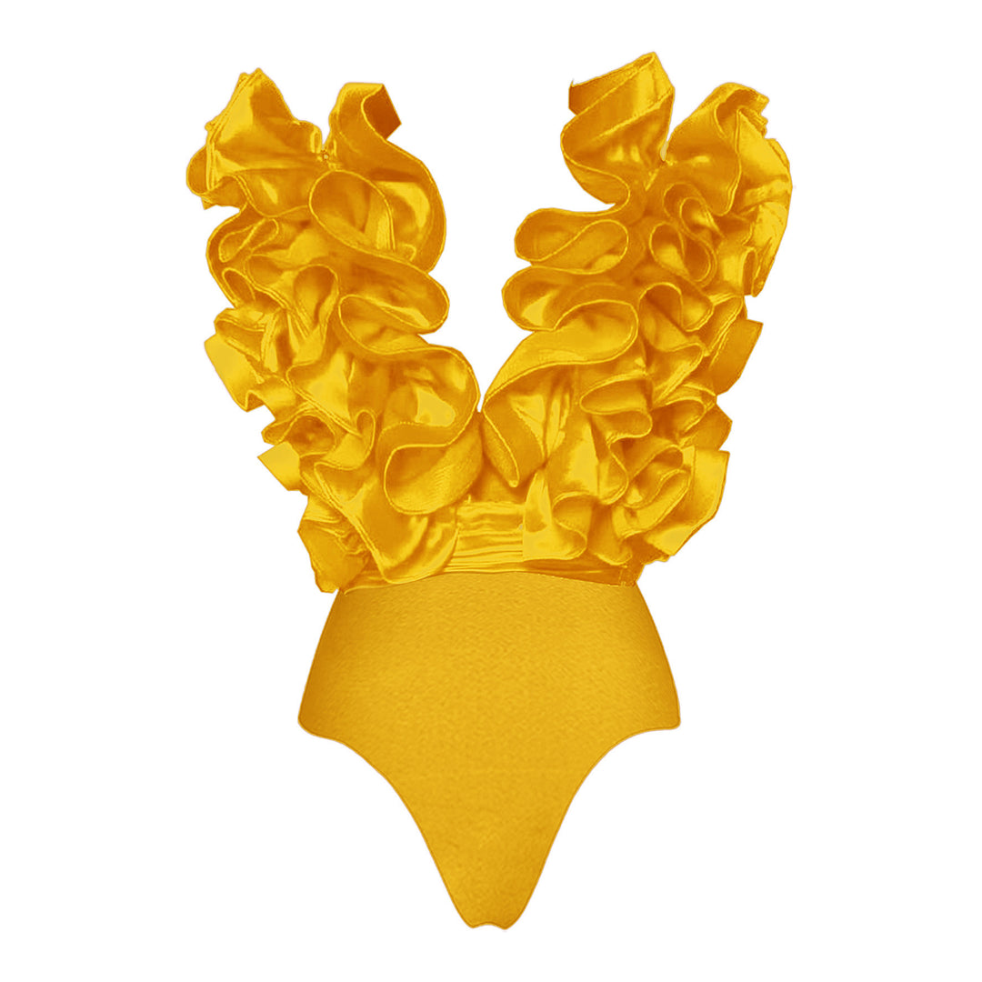 Damen auffälliges Badeanzug und Palazzo-Hose Set R&B