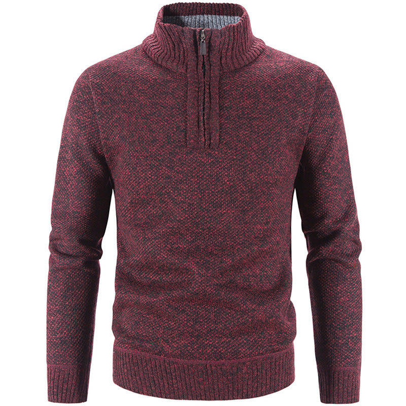 Herren modischer Rollkragenpullover mit elegantem Reißverschluss R&B