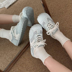 Damen Sportliche Freizeitsneaker mit atmungsaktiver Mesh-Oberfläche und rutschfester Sohle R&B