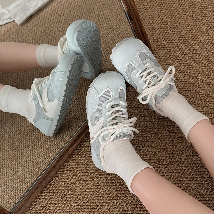 Damen Sportliche Freizeitsneaker mit atmungsaktiver Mesh-Oberfläche und rutschfester Sohle R&B