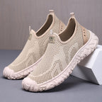 Damen Bequeme Slip-On Freizeitschuhe mit atmungsaktivem Mesh-Obermaterial R&B