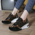 Damen Sneaker mit Leopard-Print und atmungsaktiver Mesh-Oberfläche R&B