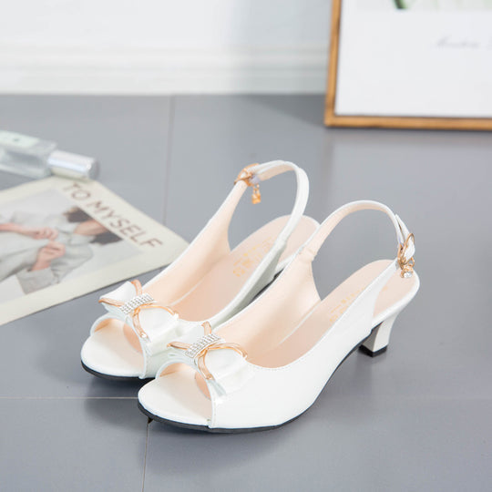 Damen Slingback-Pumps mit glänzender Schleifenapplikation R&B
