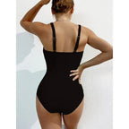 Damen Elegant geschnittene Badeanzug mit knotenfreiem Design R&B