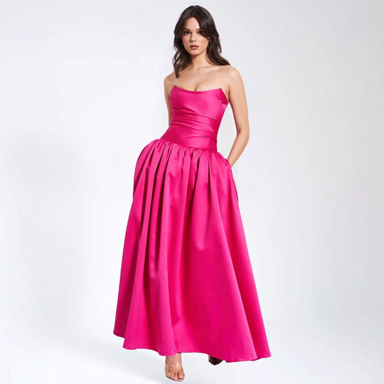 Damen Ballkleid mit schwingendem Rock und elegantem Korsett-Oberteil R&B