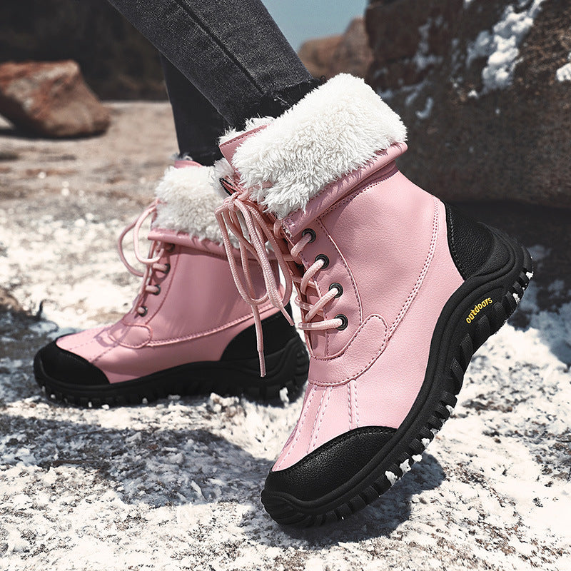 Damen Winterstiefel mit isolierter Fütterung und rutschfester Gummisohle R&B