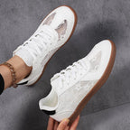 Damen Schnür-Sneaker mit hochwertiger Spitze und rutschfester Sohle