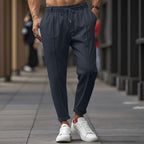 R&B | Herren Gerade Passform Elastischer Bund mit Kordelzug Weicher Baumwollmix