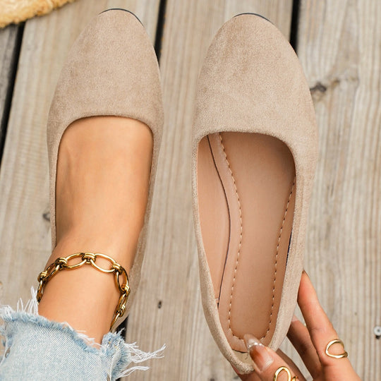 Damen elegante Slipper aus weichem Leder R&B