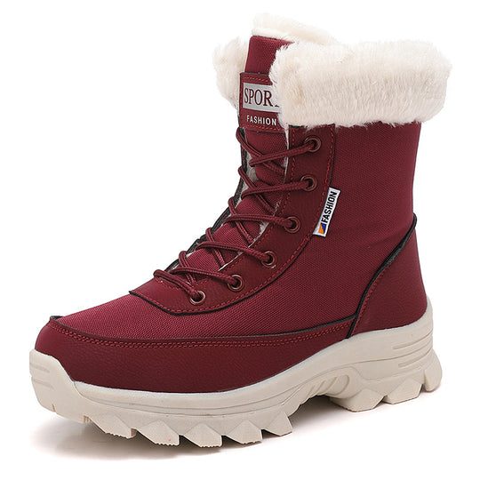 Damen winterliche Outdoor-Stiefel mit wärmeisolierendem Futter und rutschfester Sohle R&B