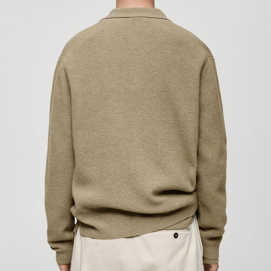 Herren Strickjacke mit modernem Kragen und hochwertigen Knöpfen R&B