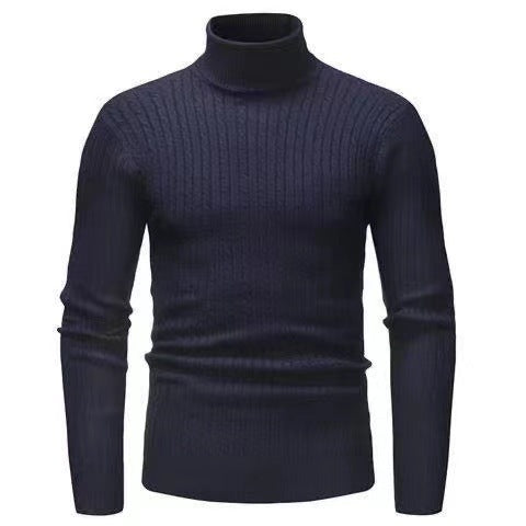 Herren Rollkragenpulli mit strukturiertem Zopfmuster R&B