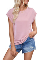 Damen lässiges Kurzarm-Shirt R&B