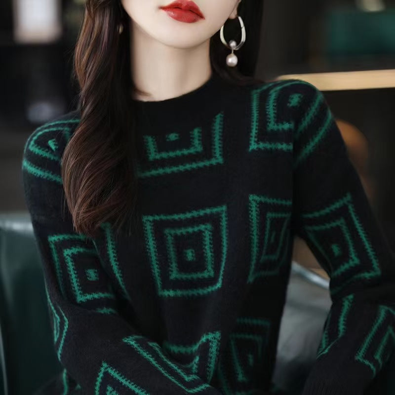 Damen gemusterter Pullover R&B