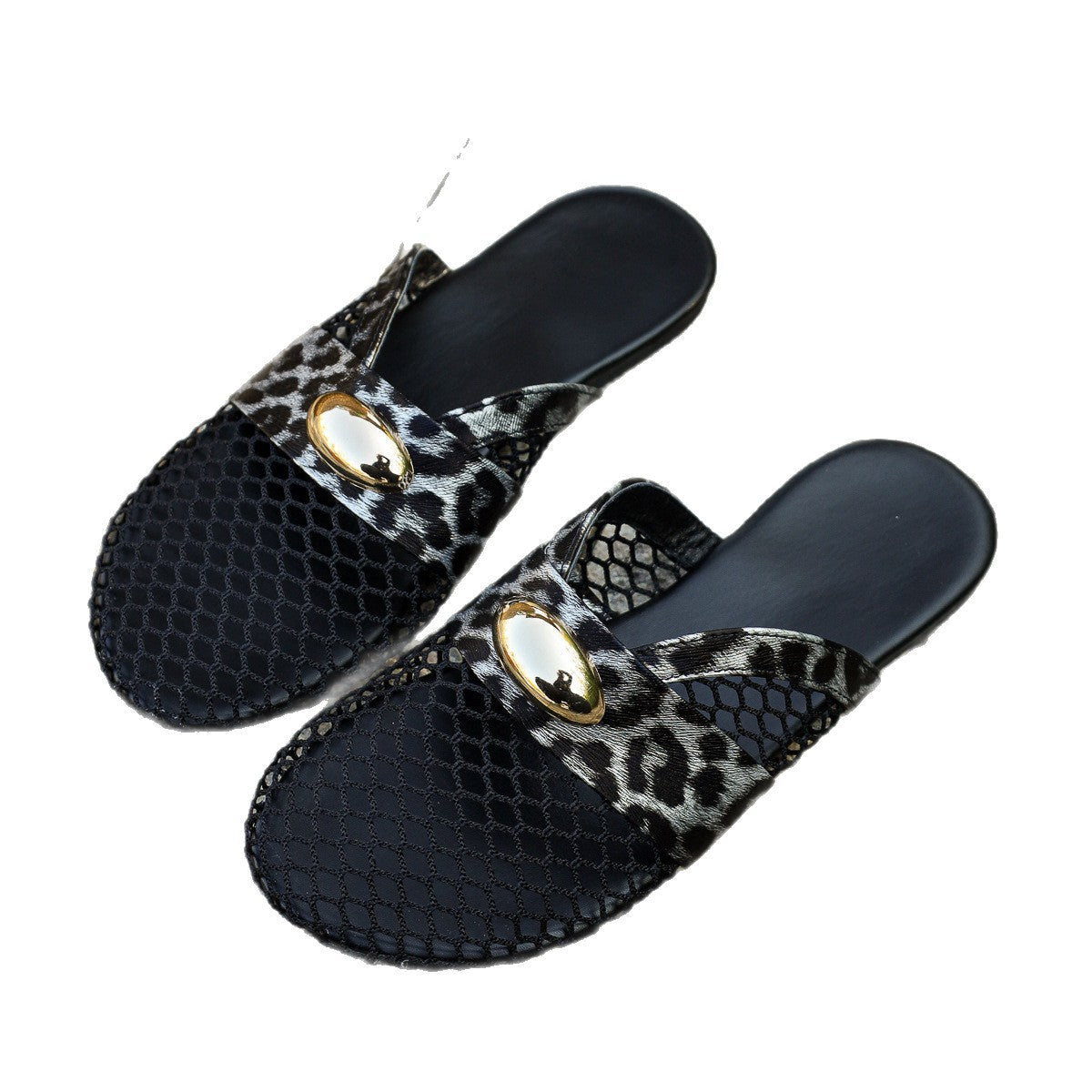 Damen Clogs mit modischem Netzdesign und eleganter Schnallenapplikation R&B
