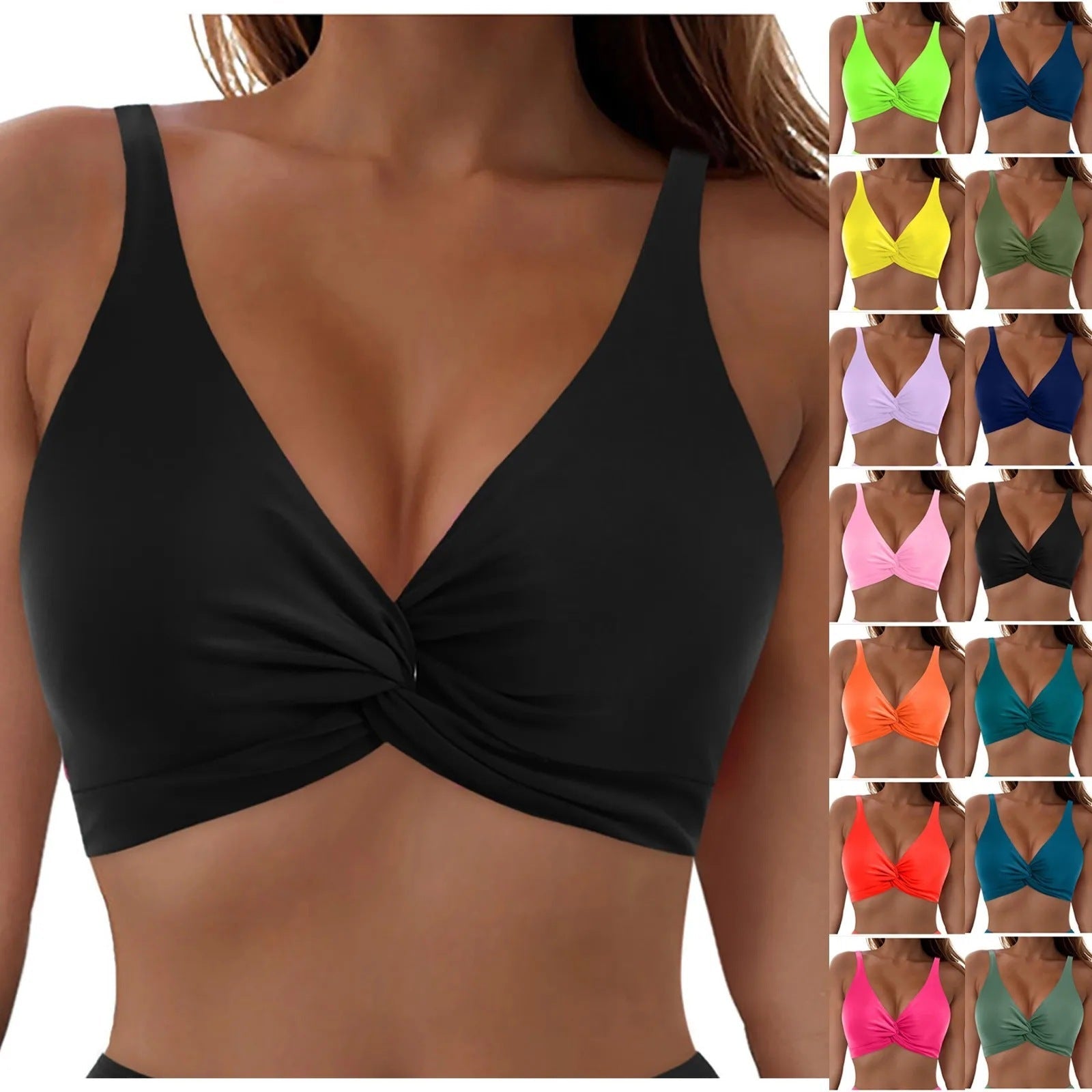 Damen Sportliches Bikinioberteil mit Twist-Design R&B