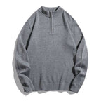 Herren gesunder und stilvoller Stehkragenpullover mit Reißverschluss