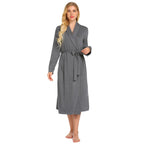 Damen Bademantel Aus Weichem, Atmungsaktivem Material R&B