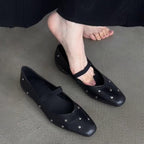 Damen Ballerinas mit Elastik-Riemchen und funkelnden Akzenten