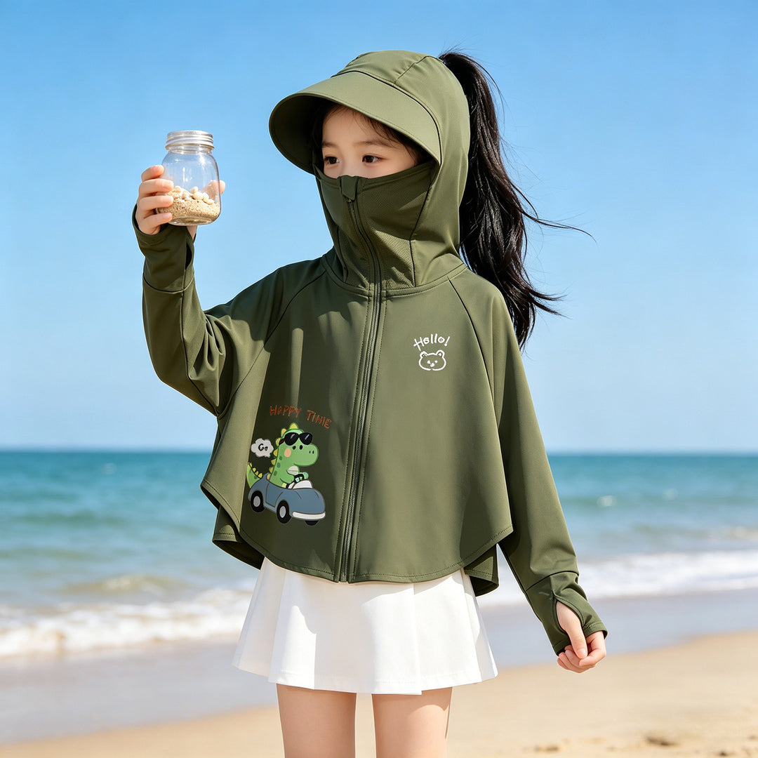 Mädchen Leichte Kapuzenjacke mit UV-Schutz R&B