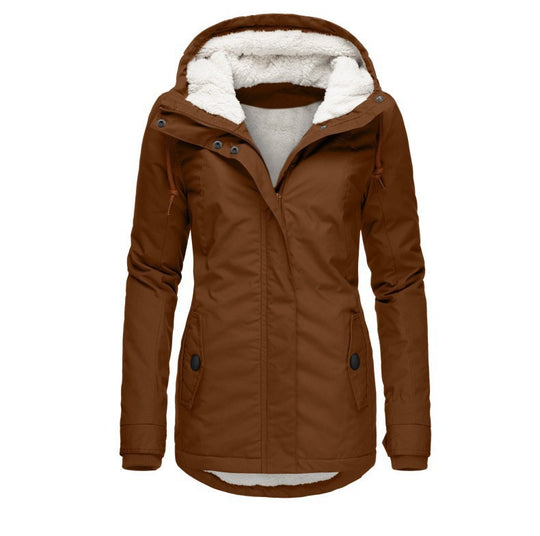 Damen warme Outdoor-Jacke mit kuscheligem Futter R&B